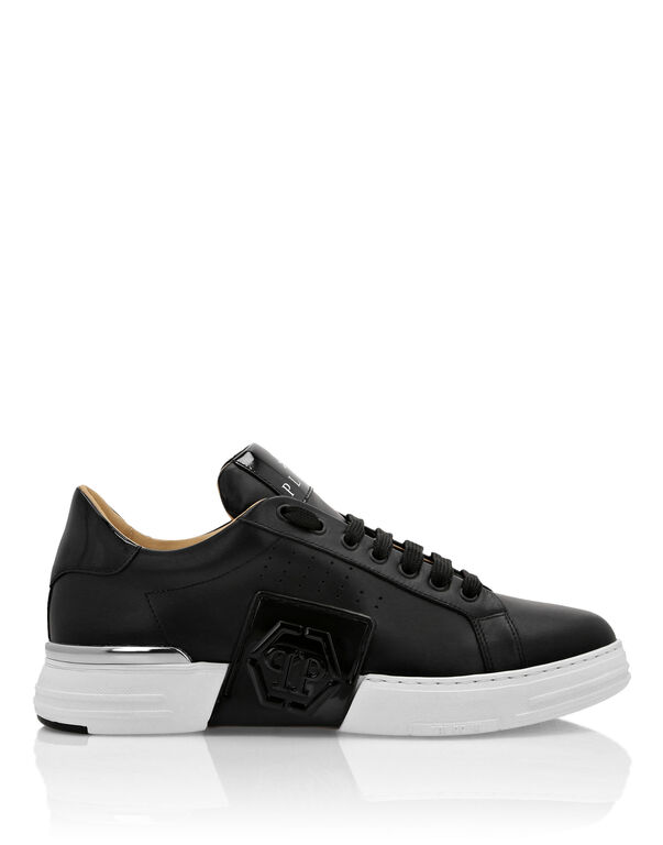 Mix Leather Lo-Top Sneakers Hexagon